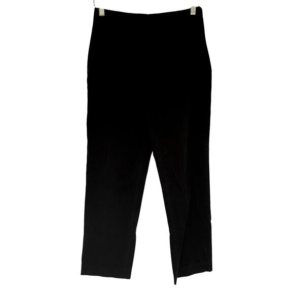 Eddie Bauer stretch black trousers side zip cotton women's size 6 petite - Picture 1 of 5